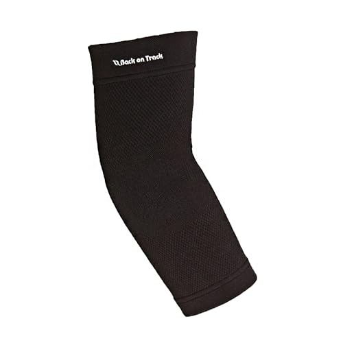 Back on Track Physio Elbow Brace 4-Way Stretch 1207 with Welltex Technology, Black, Large