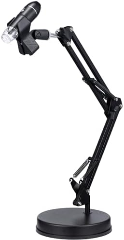 21.6" Height Desktop Holder Stand Mount for USB Digital Microscope, Height Adjustable 21.6-6",Compatible with USB Digital Microscope Camera/Handheld HD Inspection Camera/Magnification Endoscope Camera