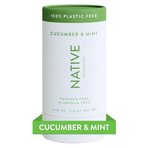 Native Plastic Free Deodorant Contains Naturally Derived Ingredients, 72 Hour Odor Control | Deodorant for Women and Men, Aluminum Free with Baking Soda, Coconut Oil and Shea Butter | Cucumber & Mint