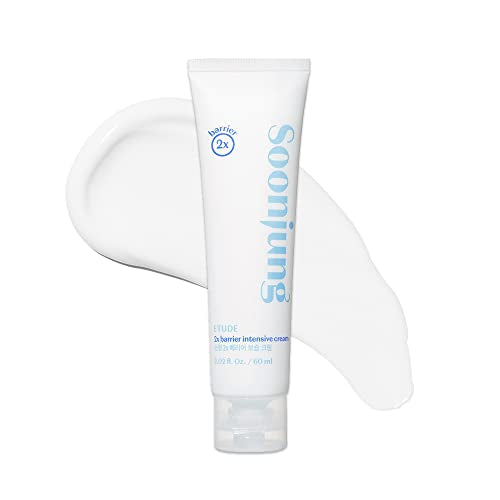 ETUDE SoonJung 2x Barrier Intensive Cream 60ml (23AD) | Hypoallergenic Shea Butter Hydrating Facial Cream for Sensitive Skin, Water-oil Balance Panthenol Heals Damaged Skin | Korean Skin care, Kbeauty