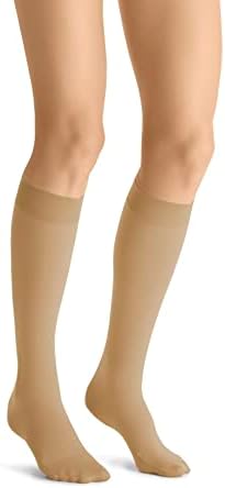 JOBST Opaque SoftFit 15-20 mmHg Closed Toe Knee High Compression Stocking, Honey, Small