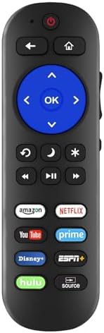 Pack of 2 Remote for Roku Remote, for Roku Player Remote, for Roku TV Remote, for Roku Box 1 2 3 4, Roku Express, Roku Premiere, Roku Ultra, for TCL Hisense Onn Roku TV with Anti-Loss Cover