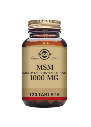 Solgar MSM 1000 mg - 120 Tablets - Supports Joints & Connective Tissue - Non-GMO, Vegan, Gluten Free, Dairy Free, Kosher, Halal - 120 Servings