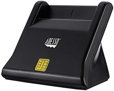 Adesso SCR-300 Desktop Smart ID Credit Card Reader CAC Card Reader Military, DOD USB Common Access CAC, Compatible with Windows, Mac OS
