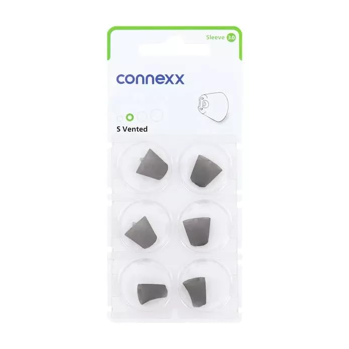 Connexx 3.0 Small Vented Hearing Aid Domes - Size Small - Comfortable and Breathable Fit for Enhanced Audio Clarity