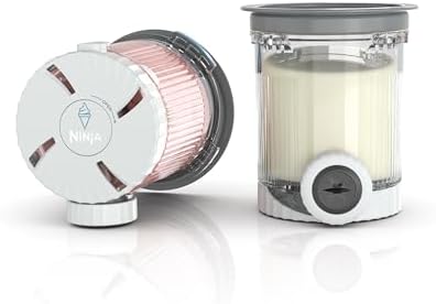 Ninja Swirl by CREAMi Pints and Lids - 2 Pack, Compatible with NC700 Series Ninja Swirl Ice Cream & Soft Serve Makers, BPA-Free & Dishwasher Safe, Grey Lids, XSK7PNTLD2