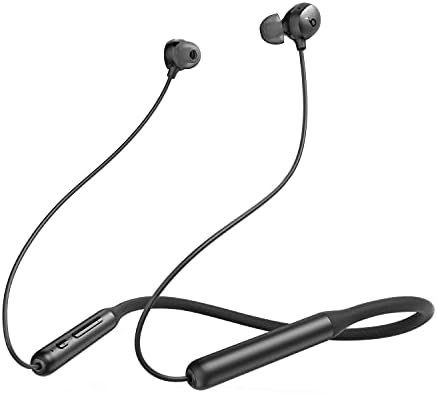 Soundcore by Anker Life U2i Wireless Neckband Headphones, 10mm Drivers with BassUp Technology, 22H Playtime, AI-Enhanced Calls, Foldable and Lightweight, IPX5 Water-Resistant, Secure Fit (Renewed)