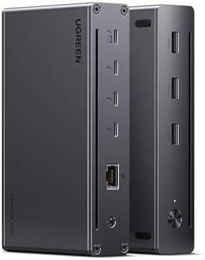 UGREEN Revodok Max 208 Thunderbolt 4 Dock 8-in-1 40Gbps Thunderbolt 4 Hub 3 x Thunderbolt 4 Dual 4K@60Hz or Single 8K Display, 85W Charging, Gigabit Ethernet, 3 x USB A 3.2 for Mac M1/M2/M3/M4 Pro/Max