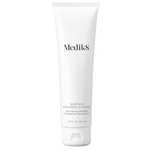 Medik8 Surface Radiance Cleanse - AHA and BHA Daily Face Cleanser - Exfoliating, Gentle Foaming Face Wash - Anti-Aging Facial Cleanser - 5.0 oz
