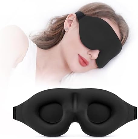 YIVIEW Sleep Mask for Side Sleeper, Complete Light Blocking 3D Sleeping Eye Mask, Soft Breathable Eye Cover for Women Men, Relaxing Zero Pressure Night Blindfold