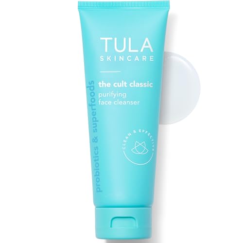TULA Skin Care Cult Classic Purifying Face Cleanser - Gentle and Effective Face Wash, Makeup Remover, Nourishing and Hydrating