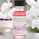 Perfect Formula Pink Gel Coat - Nail Strengthener For Damaged Nails, Keratin Nail Treatment, Sheer Pink Gel Nail Polish - Made In The USA .60 fl oz.