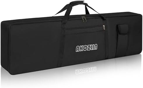AKOZLIN Slim Portable 88-key Keyboard Case Bag,88 Note Electric Piano Keyboard Gig Bag Dimension 54"x6.68"x13"