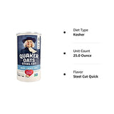 Quaker Steel Cut Oatmeal, Quick 3 Minutes To Prepare, Breakfast Cereal, 25 oz