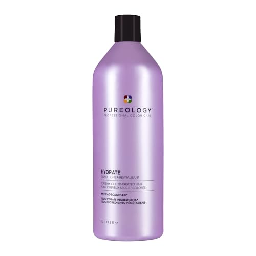 Pureology Hydrate Moisturizing Conditioner | Softens and Deeply Hydrates Dry Hair | For Medium to Thick Color Treated Hair | Sulfate-Free | Vegan