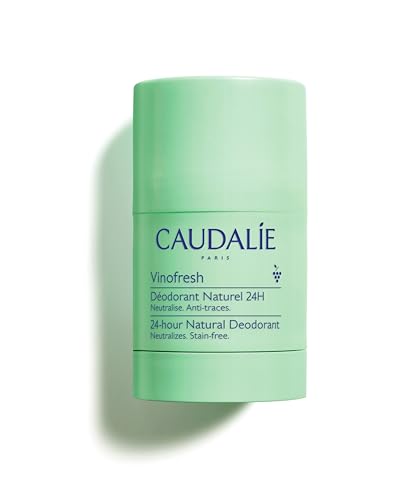 Caudalie Vinofresh Natural Deodorant Stick, Aluminum Free and Alcohol Free, with Eucalyptus & Grape