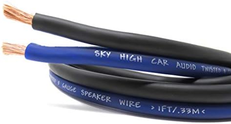 25' feet True 8 Gauge AWG CCA Speaker Wire Car Home Audio