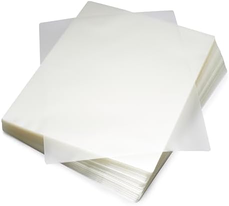 Amazon Basics Clear Thermal Laminating Plastic Paper Laminator Sheets, 9 x 11.5-Inch, 200-Pack, 3mil