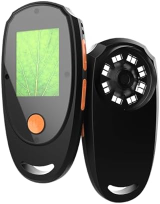 Handheld Digital Microscope with 2.0 Inch IPS Color Screen, Portable Magnifying Glass for Kids, 400x Magnification, 8 Adjustable 3-Level LED Lights, USB Compatible with PC Windows and Mac OS