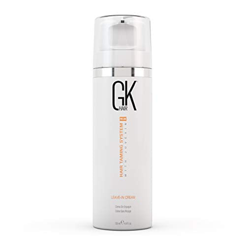 GK HAIR Global Keratin Leave In Conditioner Cream (4.4 Fl Oz/130ml) Conditioning Hydrating Smoothing Moisturizing & Frizz Control For Dry Damaged Hair Taming before Swimming or Exercise