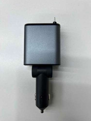 TESSAN 4 in 1 Retractable Automobile Charger 65W Fast Charging for iPhone 16/15/14/13/12,USB Car Accessories, Gray