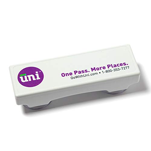 Uni Prepaid Portable Toll Pass by E-PASS – Works in 19 States Including FL, GA, NC, VA, WV, MD, DE, NJ, NY, PA, MA, RI, NH, ME, OH, in, IL, KY, and MN – White