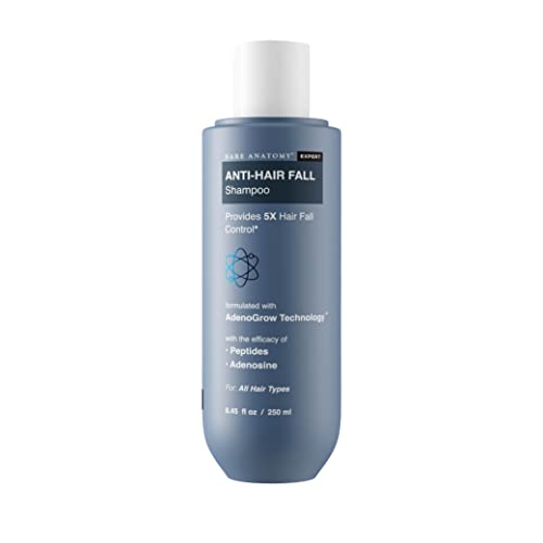 Bare Anatomy Anti-Hair Fall Shampoo | Provides 5X Hair Fall Control Suitable for All Hair Types | Enriched with Adenosine and Peptides | 250 ml