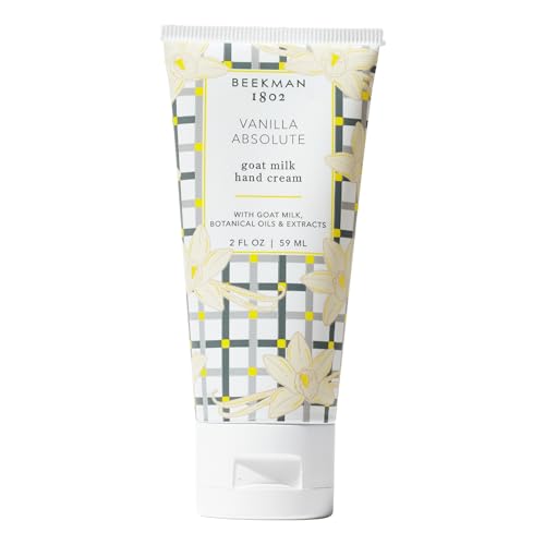 Beekman 1802 Goat Milk Hand Cream - Fragrance Free Hand Lotion For Deeply Hydrating All Skin Types - Lightweight, Non-Greasy & Sensitive Skin Safe - 2 oz - Packaging May Vary