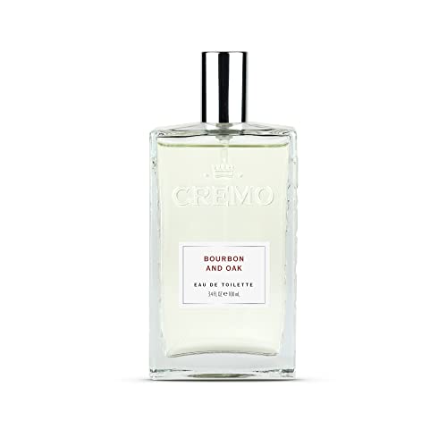 Cremo Cologne for Men - Bourbon & Oak Mens Cologne Spray - A Sophisticated Blend of Distiller’s Spice, Fine Bourbon and White Oak, Fragrances For Men, 3.4 Fl Oz