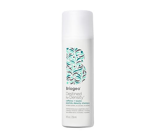 Briogeo Destined For Density Caffeine + Biotin Peptide Density Shampoo, Increases Hair Thickness and Density for Fine or Thinning Hair, Vegan, Cruelty-Free, 8 fl oz