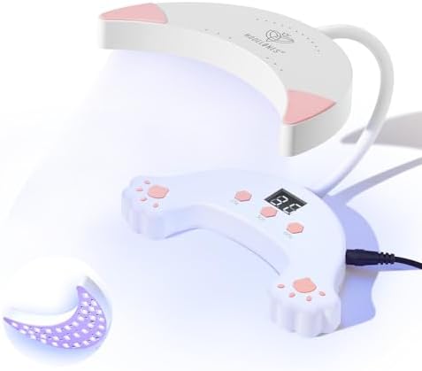 Modelones UV LED Nail Lamp, Gooseneck UV Lamp for Gel x Nails, 48 W Nail Light for Gel Nail Polish with 3 Timers and LCD Display, UV Light for Gel Nails, LED Nail Lamp for Fast Curing