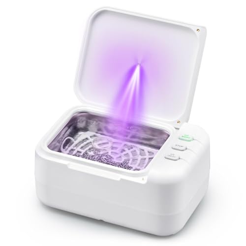 CREWORKS Ultrasonic Cleaner Machine, Ultrasound Cleaning Pod for Jewelry Gold Silver, 46Khz Sonic Jewelry Cleaner Machine for Ring Earring Watch Coins Toys, Mini Cleaner Machine, 200ml