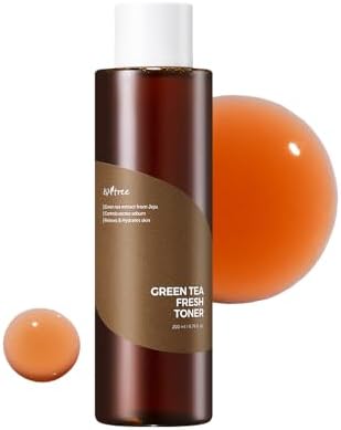 ISNTREE Green Tea Fresh Toner 200ml, 6.76 fl.oz | Pore & Sebum Care | pH Balancing | Soothing & Hydrating | for Sensitive, Oily, Combination, Dry Skin Types | Korean Skincare