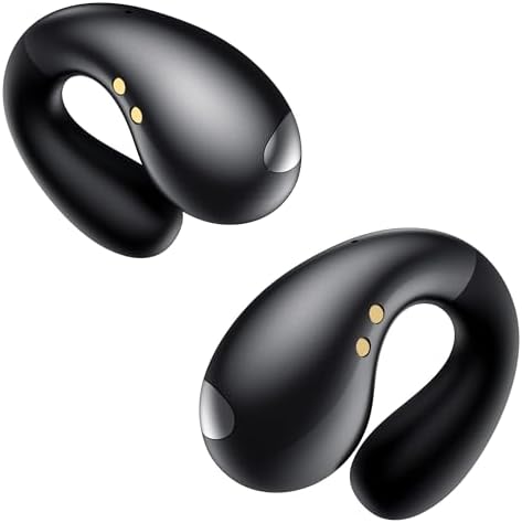 Ultra Open Ear Earbuds - Bone Conduction Earbuds with Wireless Bluetooth, Clip on Headphones, Over-The-Ear Headphones Comfortable for Fitness, Running, Gym Workouts, Designed for Small Ears
