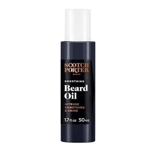 Scotch Porter Smoothing Beard oil – Nourishing Serum Seals in Moisture & Smooths Flyaways for a Frizz-Free, Fuller/Healthier-Looking Beard with All-Day Shine – Original Scent, 1.7 oz. Bottle