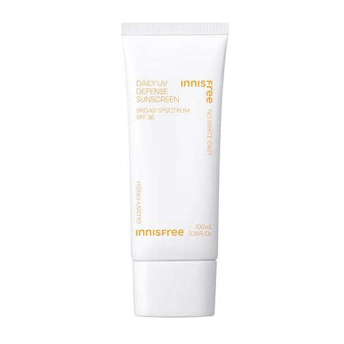 innisfree Daily UV Defense Sunscreen Broad Spectrum SPF 36 JUMBO, Invisible Korean Sunscreen with No White Cast (Packaging May Vary)