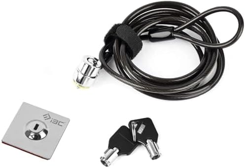 I3C Laptop Cable Lock, Hardware Security Cable Lock with Keys, Anti Theft Combination Lock for Laptop Monitor iPad Tablet MacBook Dell HP Kindle Surface Projector and Other Electronic Devices