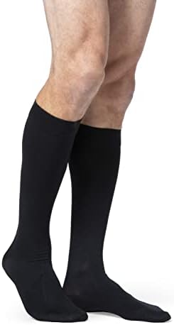 Sigvaris Men’s DYNAVEN Closed Toe Calf-High Socks 30-40mmHg - Medium Long - Black