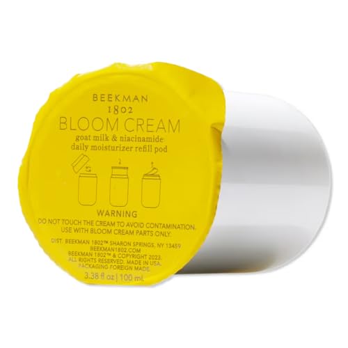 Beekman 1802 Bloom Face Cream, Goat Milk Moisturizer - Hydrates, Nourishes & Restores Skin Barrier - Infused with Epsom Salt & Niacinamide - Safe for All Skin Types - Fragrance-Free, Cruelty-Free
