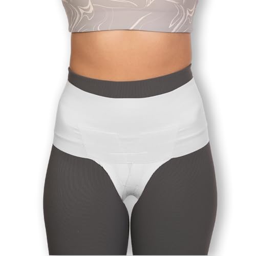 Women’s Pelvic Orthotic Support Belt ― Uterus Girdle for Prolapsed Bladder | Vulvar Varicosities | Postpartum Recovery | Dysfunction Pain Relief - High Waist (White - Medium)