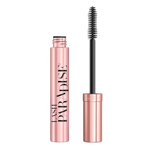 L'Oreal Paris Voluminous Makeup Lash Paradise Mascara, Voluptuous Volume, Intense Length, Feathery Soft Full Lashes, No Flaking, No Smudging, No Clumping, Blackest Black, 0.25 Fl Oz (Pack of 1)