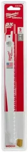 9" L Reciprocating Saw Blade, 5 pk.