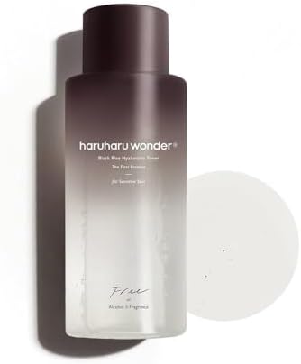 Haruharu Wonder Black Rice Hyaluronic Toner for Sensitive Skin 10.1 fl.oz / 300ml | Alcohol Free, Fragrance Free | Vegan, Crurelty Free, EWG-Green