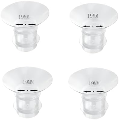 4pcs Flange Insert 19mm,Compatible with Medela/TSRETE/momcozy,BPA Free Silicone Insert for Wearable Breast Pump Shield/Flange Insert，Milk Collector 24mm Universal