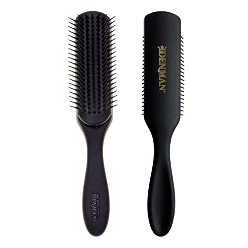 Denman Curly Hair Brush D3, 7 Row Styling Brush for Detangling, Separating, Shaping and Defining Curls - For Women and Men