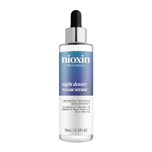 Nioxin Night Density Rescue Serum | Overnight Hair Thickening Serum| | Protects Against Hair Breakage| Intensive Treatment with Oxydine|2.4 Fl Oz
