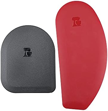 KitchenAid Universal Dough Scraper Set for Bowls, Pots and Pans, Non-Stick and Easy Wash, Empire Red - Grey