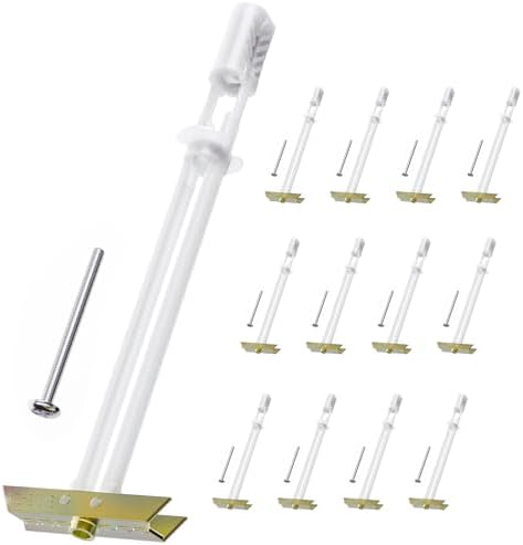 Drywall Anchor with Included Bolts for 3/16”-24, Heavy Duty Hollow Drywall Anchors for TV Mounting Kit, Strong Hollow Wall Anchors Holds up to 240lbs Each in 1/2” Drywall, 12 Packs