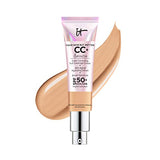 IT Cosmetics Your Skin But Better CC+ Cream Illumination, Medium Tan (W) - Color Correcting Cream, Full-Coverage Foundation, Hydrating Serum & SPF 50+ Sunscreen Radiant Finish 1.08 fl oz