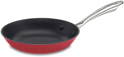 CUISINART CIL22-26R CastLite Non-Stick Cast Iron Fry Pan, 10-Inch Red